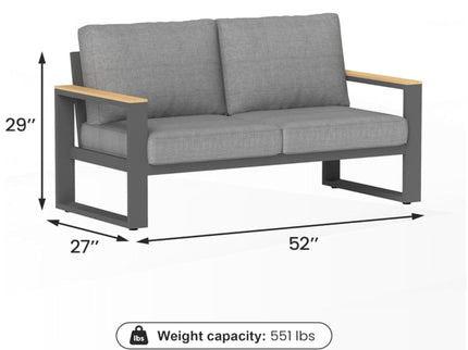 All-Weather Loveseat Sofa With Thick Cushions
