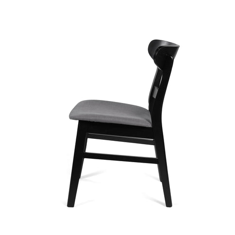 Modern Dining Chair With Upholstered Seat And Wood Frame
