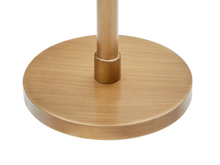 Morven - Adjustable Height Accent Table With Round Top - Antique Brass