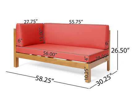 Brava - X Back Corner Bench With Coffee Table