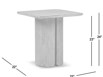 Sonoma - Square Pedestal Side Table - Antique Brown
