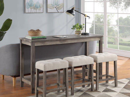 Oriana - 4 Piece Counter Height Pub Table Set With Tufted Stools