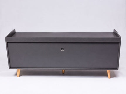 TV Stand For TVs Up To 60" With Open Storage Shelf, 2 Doors, 1 Drawer And Cable Management