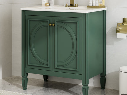 Bathroom Vanity With Sink With 2 Doors And Adjustable Shelf