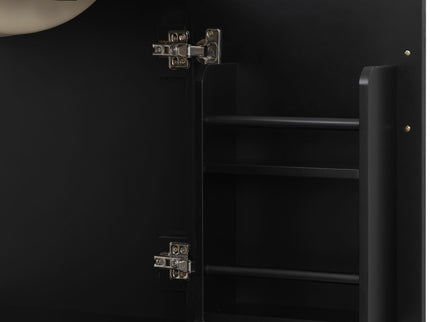 Elegant Fluted Bathroom Vanity With Sink, Soft Close Doors & Drawer