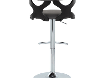 Gardenia - Contemporary Adjustable Barstool & Swivel, Rounded T Footrest (Set of 2)