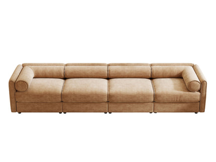 Stylish Sofa With Storage Seat And Cylindrical Backrest