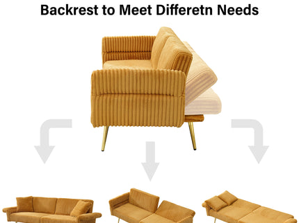Luxury Foldable Double Sofa Bed With Folding Armrests