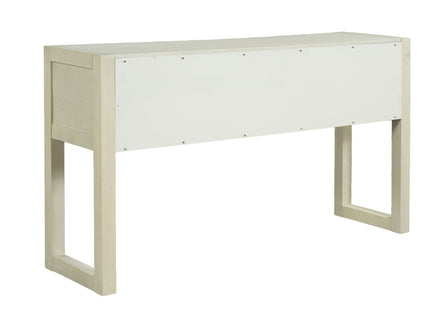 Geometric Carved Console Table With 3 Soft Close Drawers