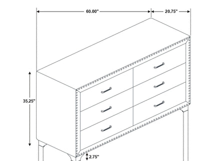 Kennedy - 6 Drawer Dresser