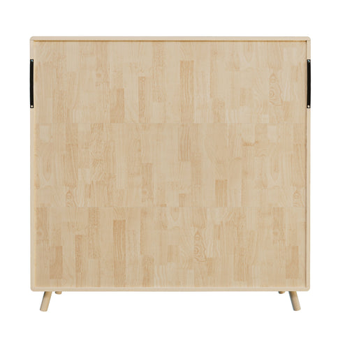 8 Compartment Storage Cabinet With Fixed Shelves For Books - Wood