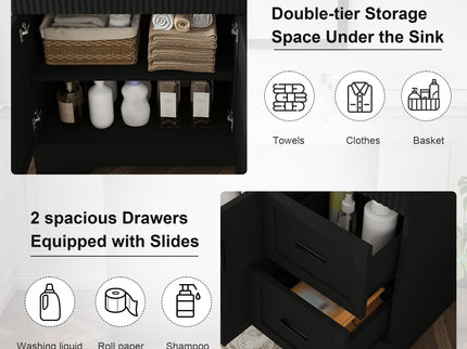 Modern Bathroom Vanity With 2 Drawers