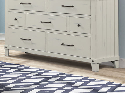 7 Drawer Dresser - White