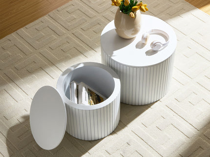 Handcrafted Nested Table Set, 2 Pieces