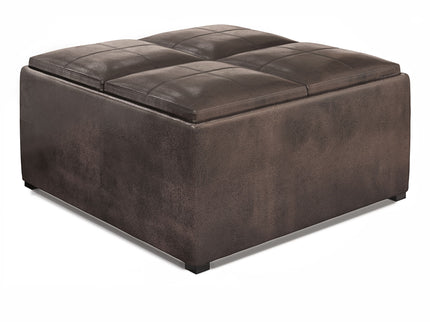 Avalon - Upholstered Square Coffee Table Storage Ottoman