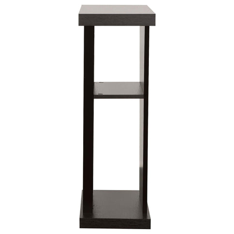 2 Shelf Console Table With V Shape Design - Brown