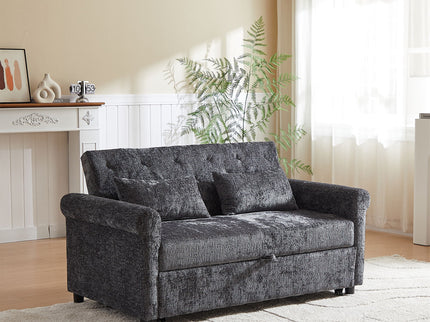Loveseat Sofa Bed, Pull - Out Couch Sleeper & 2 Pillows