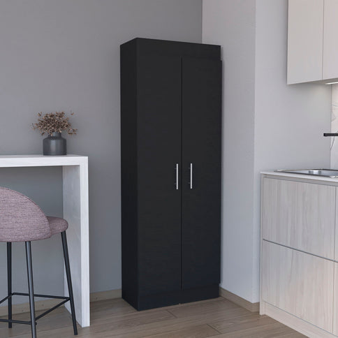 Clinton - Pantry Cabinet Kitchen Storage - Black