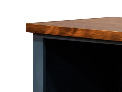 5 Shelf Bookcase - Blue Denim / Whiskey