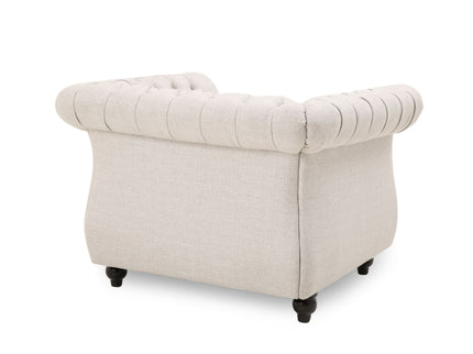 Nexuson - Upholstered Chesterfield Chair With Deep Tufted And Nailhead Trim