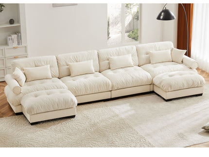 Super Comfort Oversized Modular Sectional Sofa With Movable Ottoman
