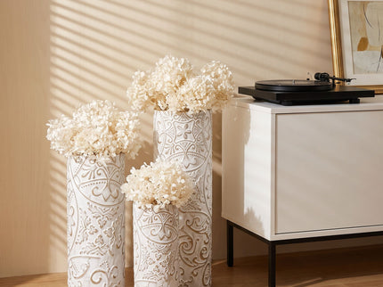 Floor Vases, Tall Home Decor Vases (Set of 3) - White / Gold
