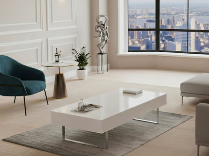 Rectangular Coffee Table With Hidden Storage