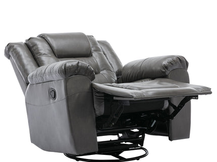 360° Swivel And Rocking Home Theater Recliner Manual Recliner Chair With Wide Armrest For Living Room