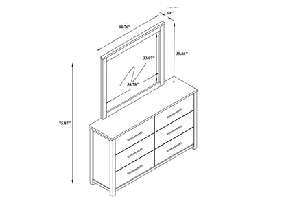 Avery - King Bedroom Set With Bookcase Headboard, Low Profile Bed, Spacious Drawers - Beige