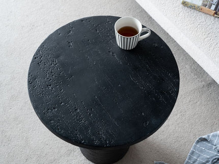 Round Side Table With Pedestal Base