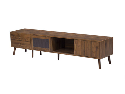 76" TV Stand, Entertainment Center With Storage Cabinets, TV Media Console Table For Living Room - Natural
