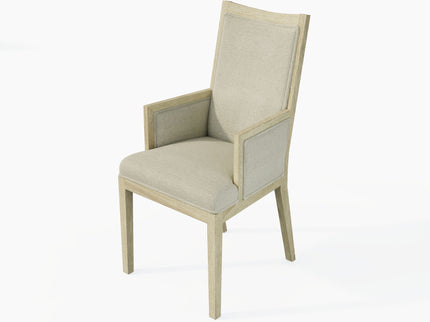 Adeline - Upholstered Arm Chair - Natural Wood Wash