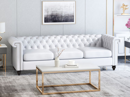 Chesterfield Style 3 Seater Sofa With Deep Button Tufting