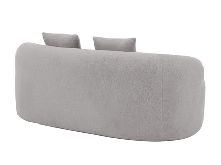 Curved Loveseat Sofa With Round Armrest