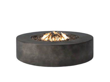 Fiber Reinforced Outdoor Fire Pit Table - Black / Gray