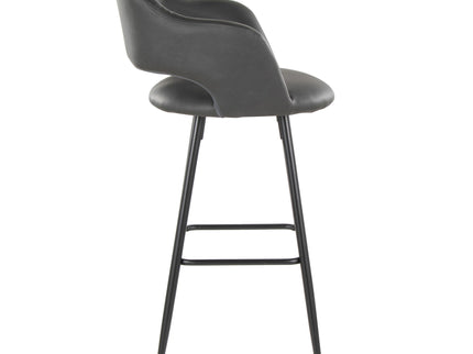 Margarite - Contemporary Fixed Height BarStool With Square Footrest (Set of 2)
