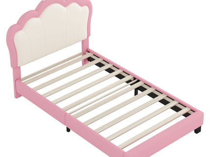 Upholstered Princess Platform Bed With Crown Headboard