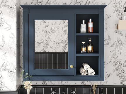 Wall Mounted Medicine Cabinet With Mirror And 3 Open Shelves