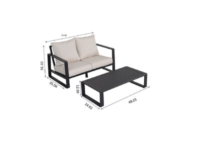 Durable Sofa With Rectangular Coffee Table