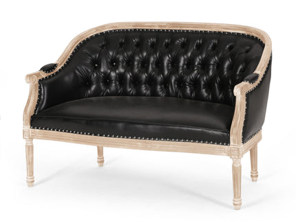French Country Chesterfield Style Tufted Loveseat