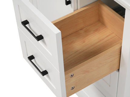 Modern Bathroom Vanity With Ceramic Sink, Solid Frame And Storage Solutions