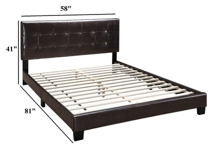 Contemporary Style Bed, Rectangle Headboard