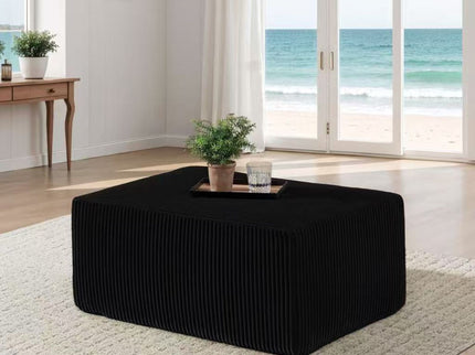Upholstered Ottoman, Lounge Furniture - Black