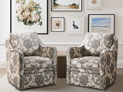 Wide Seat Arm Chair With 360 Degree Rotation