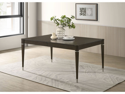 Blakely - Leaf Dining Table With Tapered Legs Accents - Ash Brown