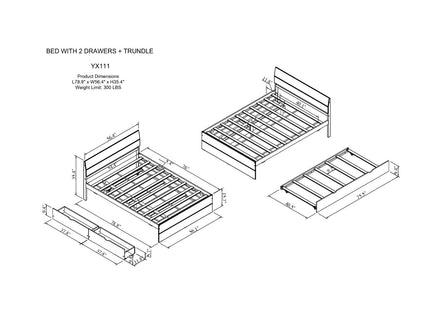 Modern Bed Frame With Headboard And Footboard