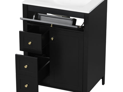 Modern Black Bathroom Vanity With Sink