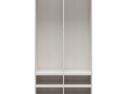 Suite Style Modular Extra Wide Wardrobe With Open Shelves - White