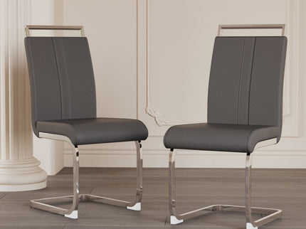 Modern Dining Chairs With Padded Seat, High Back