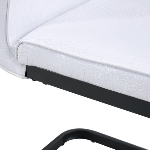 Alligator Skin Upholstered Dining Chairs
